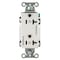 Hubbell Wiring Device-Kellems Straight Blade Receptacle, 5-20R, 20 A, 125V AC, 2 Pole, 3 Wire, Grounded DR20C2WHI - alternate 4